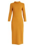 Carl Kapp Fold-down Collar Wool-crepe Dress