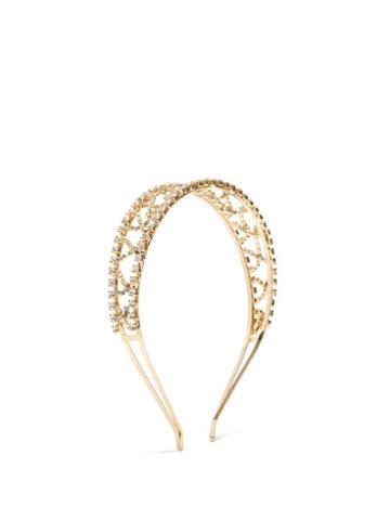 Matchesfashion.com Rosantica By Michela Panero - Oasis Crystal Embellished Headband - Womens - Gold