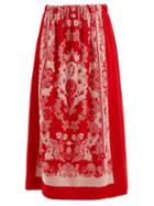 Matchesfashion.com Gucci - Floral Jacquard Terry Towelling Skirt - Womens - Red White