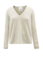 Allude - V-neck Cashmere Sweater - Womens - Ivory