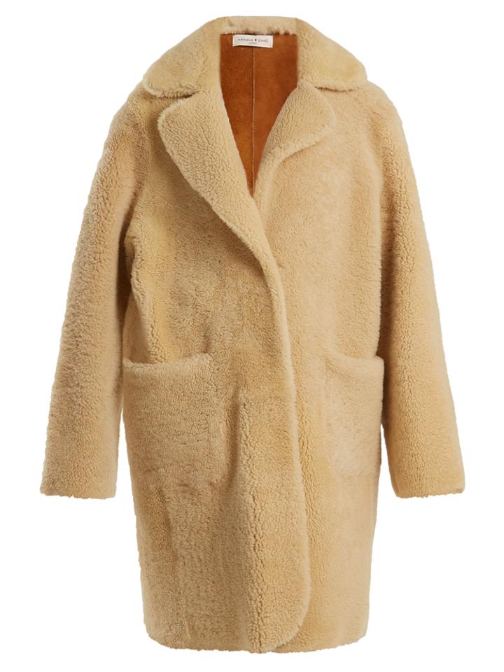 Natasha Zinko Reversible Single-breasted Shearling Coat