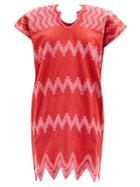 Pippa Holt - No.368 Embroidered Cotton Kaftan - Womens - Red Pink