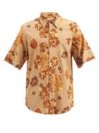 Matchesfashion.com Ami - Floral-print Short-sleeve Shirt - Mens - Beige