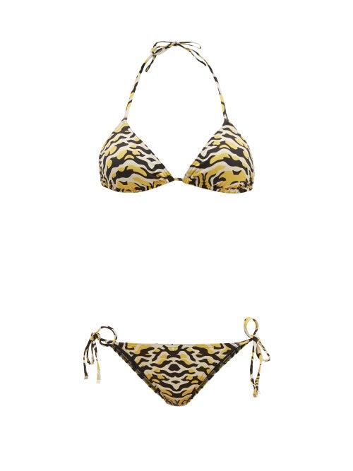 Matchesfashion.com Etro - Leopard Print Triangle Bikini - Womens - Leopard