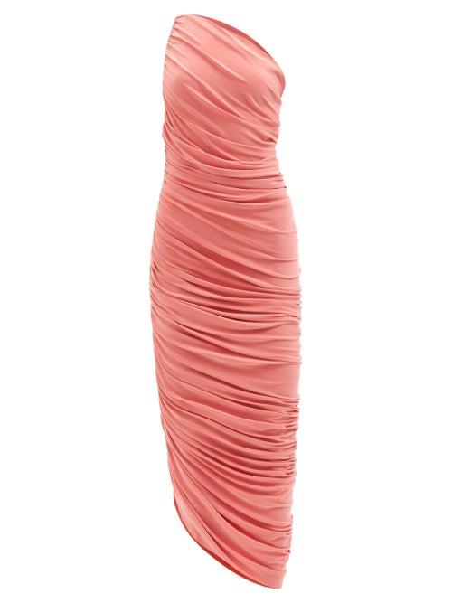 Norma Kamali - Diana One-shoulder Jersey Mini Dress - Womens - Red