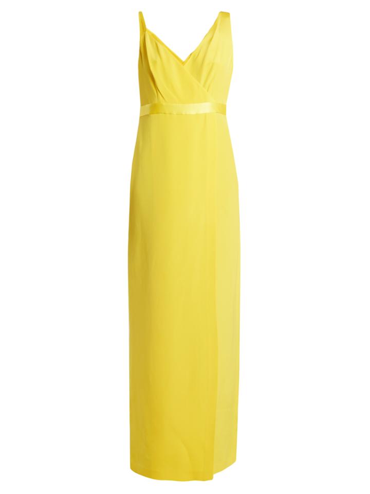 Diane Von Furstenberg Asymmetric Silk-faille Gown