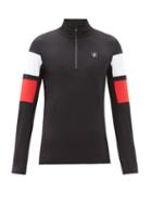 Matchesfashion.com Toni Sailer - Samu Quarter-zip Thermal Top - Mens - Black Multi