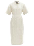 Matchesfashion.com Jacquemus - Carro Cotton-blend Short-sleeved Shirt Dress - Womens - Light Beige