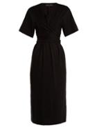 Matchesfashion.com Proenza Schouler - Wrap Style Cotton Jersey Dress - Womens - Black