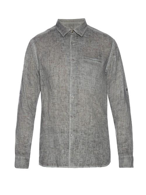 John Varvatos Long-sleeved Linen Shirt