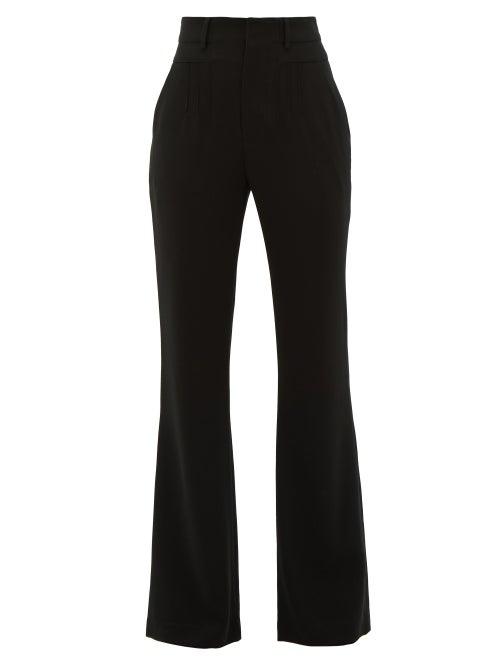 Matchesfashion.com Altuzarra - Zeke High-rise Pintucked Crepe Tailored Trousers - Womens - Black