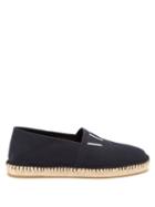 Matchesfashion.com Valentino Garavani - Vltn-print Canvas Espadrilles - Mens - Black