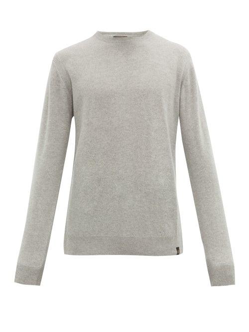 Matchesfashion.com Belstaff - Crew Neck Wool And Cashmere Blend Sweater - Mens - Grey