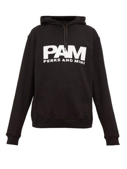 Matchesfashion.com P.a.m. - Logo Print Cotton Hooded Sweatshirt - Mens - Black