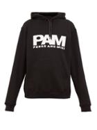 Matchesfashion.com P.a.m. - Logo Print Cotton Hooded Sweatshirt - Mens - Black