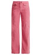 Matchesfashion.com M.i.h Jeans - Paradise Corduroy Wide Leg Trousers - Womens - Pink