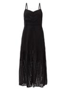 Matchesfashion.com Solid & Striped - The Tilda Pintuck-pleated Cotton-poplin Dress - Womens - Black