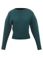 Alexander Mcqueen - Dropped-shoulder Wool-blend Sweater - Womens - Green