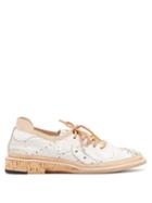 Matchesfashion.com Peterson Stoop - Straight Recycled Low Top Leather Trainers - Womens - Tan White