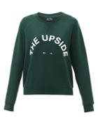 Ladies Activewear The Upside - Bondi Logo-print Cotton-jersey Sweatshirt - Womens - Green