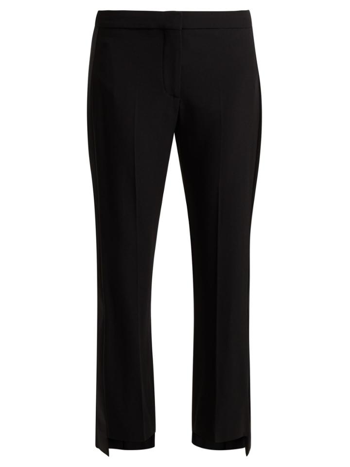 Alexander Mcqueen Satin-striped Crepe Tuxedo Trousers