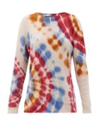 Matchesfashion.com The Elder Statesman - Tie-dyed Cashmere Sweater - Womens - Ivory Multi