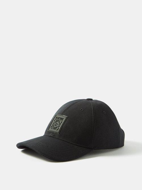 Loewe - Logo-plaque Cotton-canvas Baseball Cap - Mens - Black