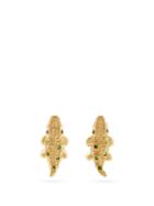 Matchesfashion.com Yvonne Lon - Crocodile Diamond, Tsavourite & Gold Drop Earrings - Womens - Yellow Gold