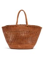 Matchesfashion.com Dragon Diffusion - Cannage Market Large Woven Leather Basket Bag - Womens - Tan