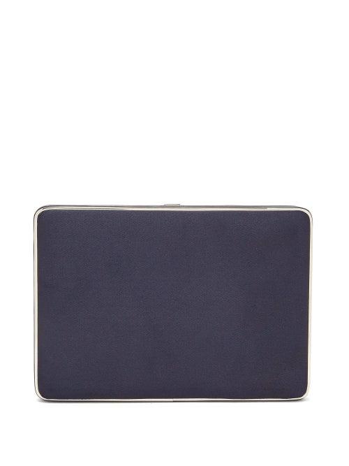 Matchesfashion.com Hunting Season - The Square Compact Satin Clutch - Womens - Navy