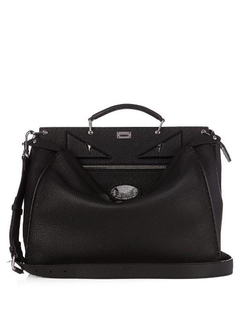 Fendi Selleria Bag Bugs Peekaboo Leather Weekend Bag