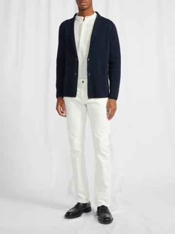 Thom Sweeney - Patch-pocket Cardigan - Mens - Navy