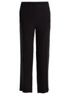 Matchesfashion.com Goat - Ford Cropped Crepe Trousers - Womens - Navy