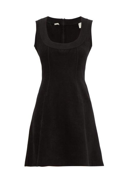 Matchesfashion.com William Vintage - Alaa Sleeveless Stretch Mini Dress - Womens - Black