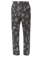 Matchesfashion.com Valentino - Zodiac-print Straight-leg Trousers - Mens - Black