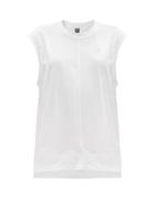 Matchesfashion.com Adidas By Stella Mccartney - Logo-print Organic Cotton-jersey Tank Top - Womens - White
