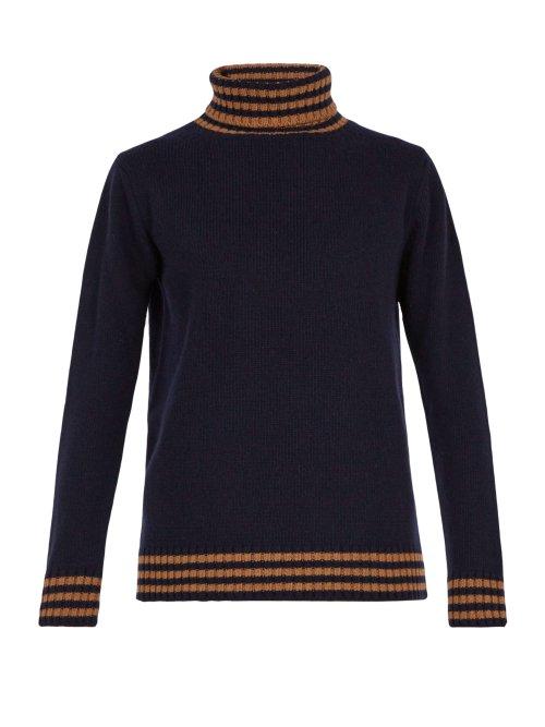 Matchesfashion.com The Gigi - Chad Wool Roll Neck Sweater - Mens - Navy