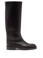 Matchesfashion.com Jil Sander - Panelled Knee-high Leather Boots - Womens - Black