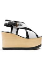 Isabel Marant Zlova Cross-strap Canvas Wedges