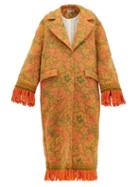 Matchesfashion.com Rave Review - Lue Tasselled Vintage Jacquard Coat - Womens - Multi