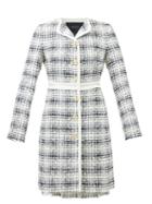 Giambattista Valli - Chiffon-waist Tweed Coat Dress - Womens - Black Multi