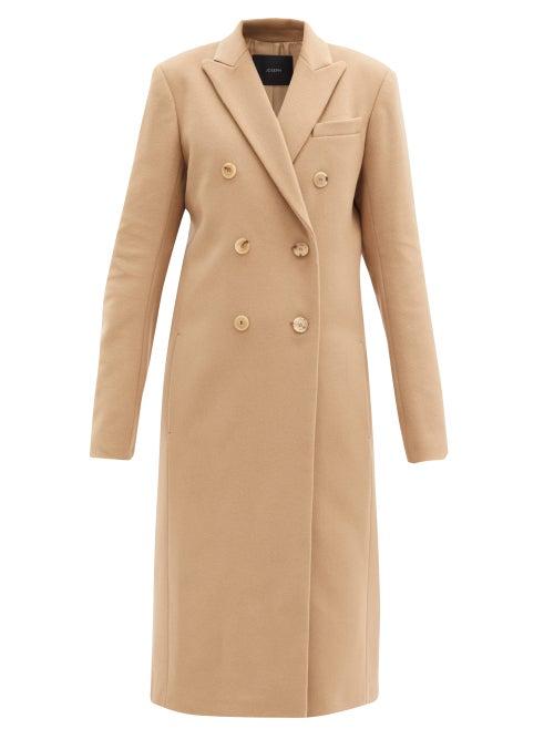 Matchesfashion.com Joseph - Virgin Wool-blend Double-breasted Coat - Womens - Camel