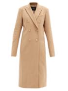 Matchesfashion.com Joseph - Virgin Wool-blend Double-breasted Coat - Womens - Camel
