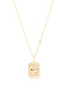 Shay - Aries Diamond & 18kt Gold Zodiac Necklace - Womens - Red