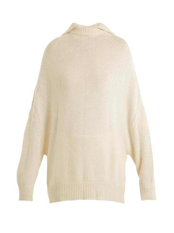 Ryan Roche Double-neckline Cashmere Sweater