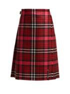 Matchesfashion.com Le Kilt - Pleated Tartan Wool Kilt Skirt - Womens - Red Multi