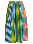 Diane Von Furstenberg Striped Stretch-cotton Skirt