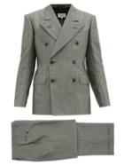 Matchesfashion.com Maison Margiela - Double Breasted Wool Suit - Mens - Black White