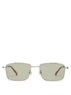 Matchesfashion.com Dunhill - Square Metal Sunglasses - Mens - Silver
