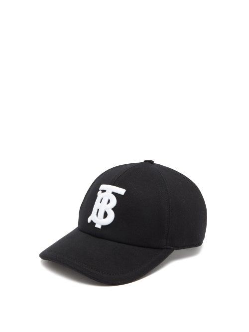 Matchesfashion.com Burberry - Tb-monogram Cotton-jersey Baseball Cap - Mens - Black